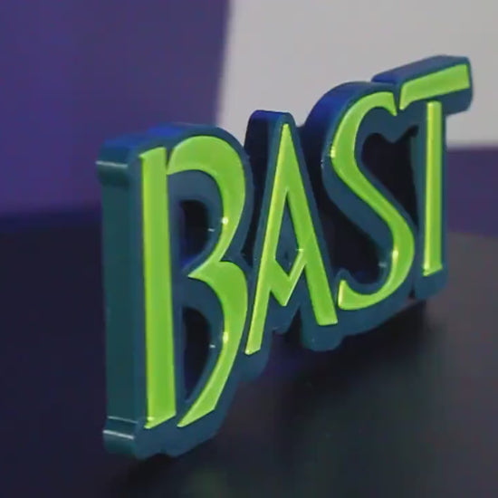 Bast 3D printed Comic Logo Art