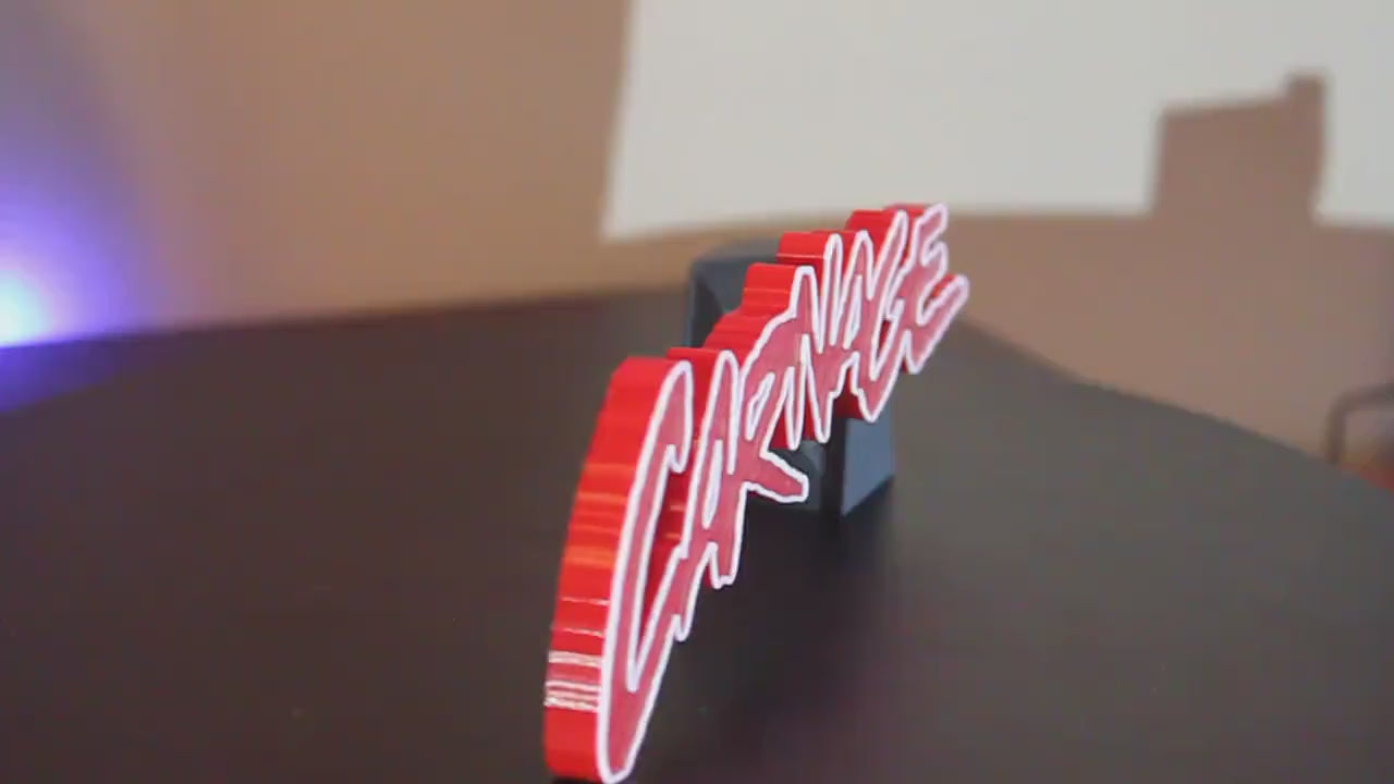 Carnage 3D printed Comic Logo Art