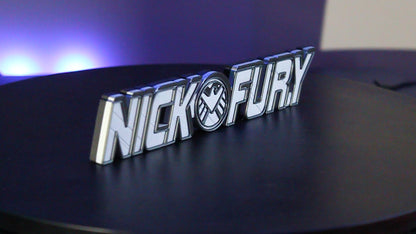 Nick Fury 3D printed Logo Sign Wall Desk Shelf Art