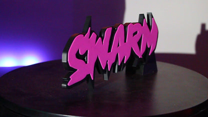 Swarm 3D printed Logo Sign Wall Desk Shelf Art