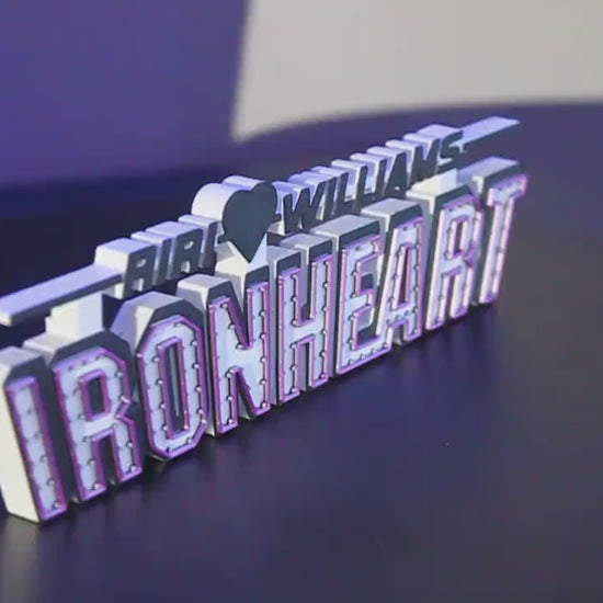 Iron Heart, RIRI Williams 3D printed Comic Logo Art