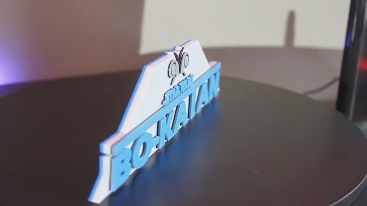 Bo-Katan 3D printed Logo Art