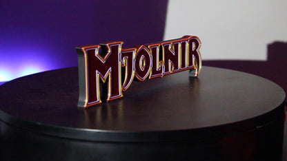 Mjolnir 3D printed Logo Sign Wall Desk Shelf Art