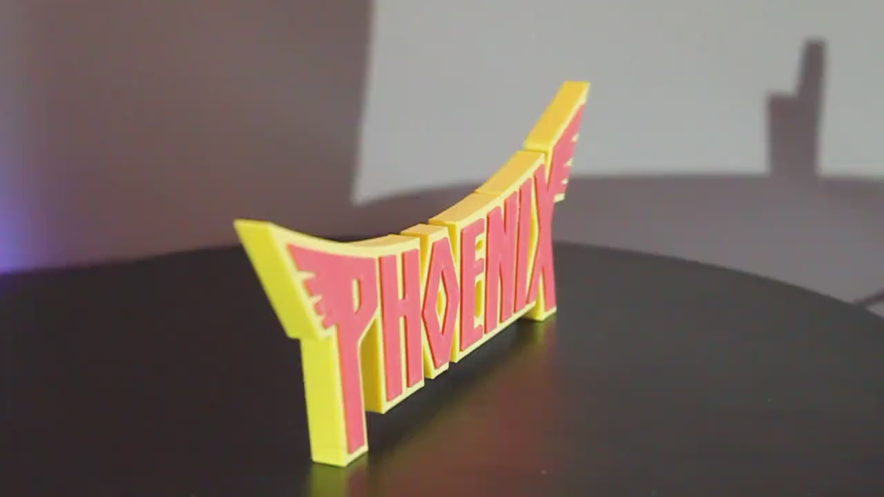 Phoenix 3D printed Comic Logo Art