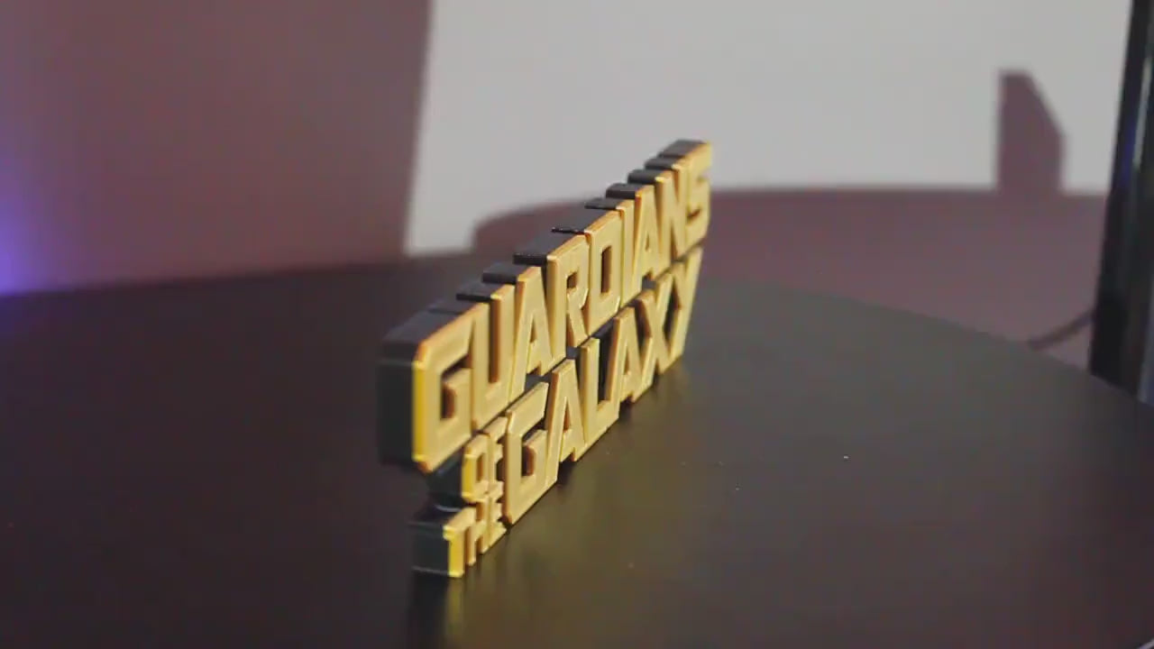 Guardians of the Galaxy 3D printed Comic Logo Art