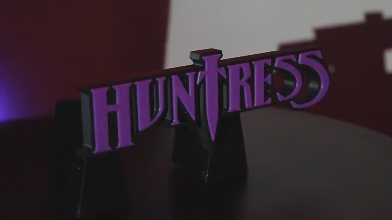 Huntress 3D printed Comic Logo Art