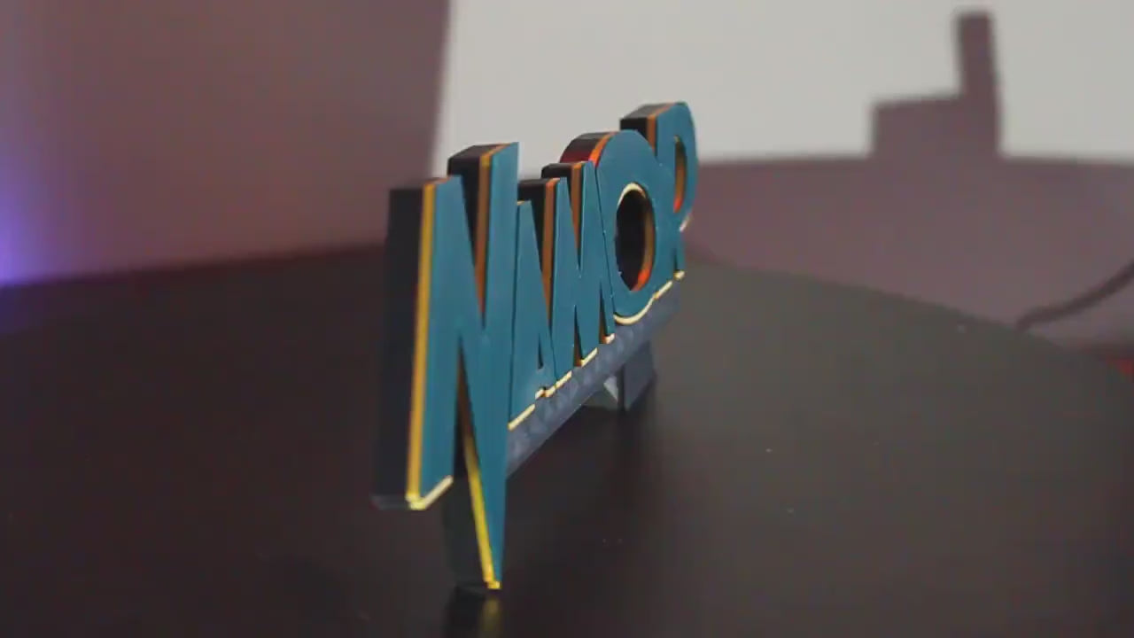 Namor 3D printed Comic Logo Art