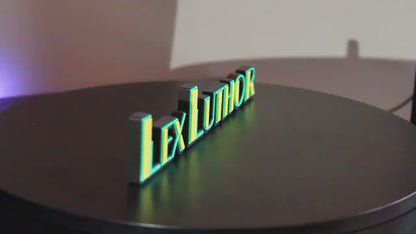 Lex Luthor 3D printed Comic Logo Art