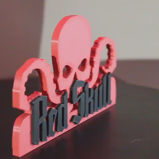 Red Skull 3D printed Comic Logo Art