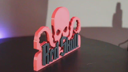 Red Skull 3D printed Comic Logo Art