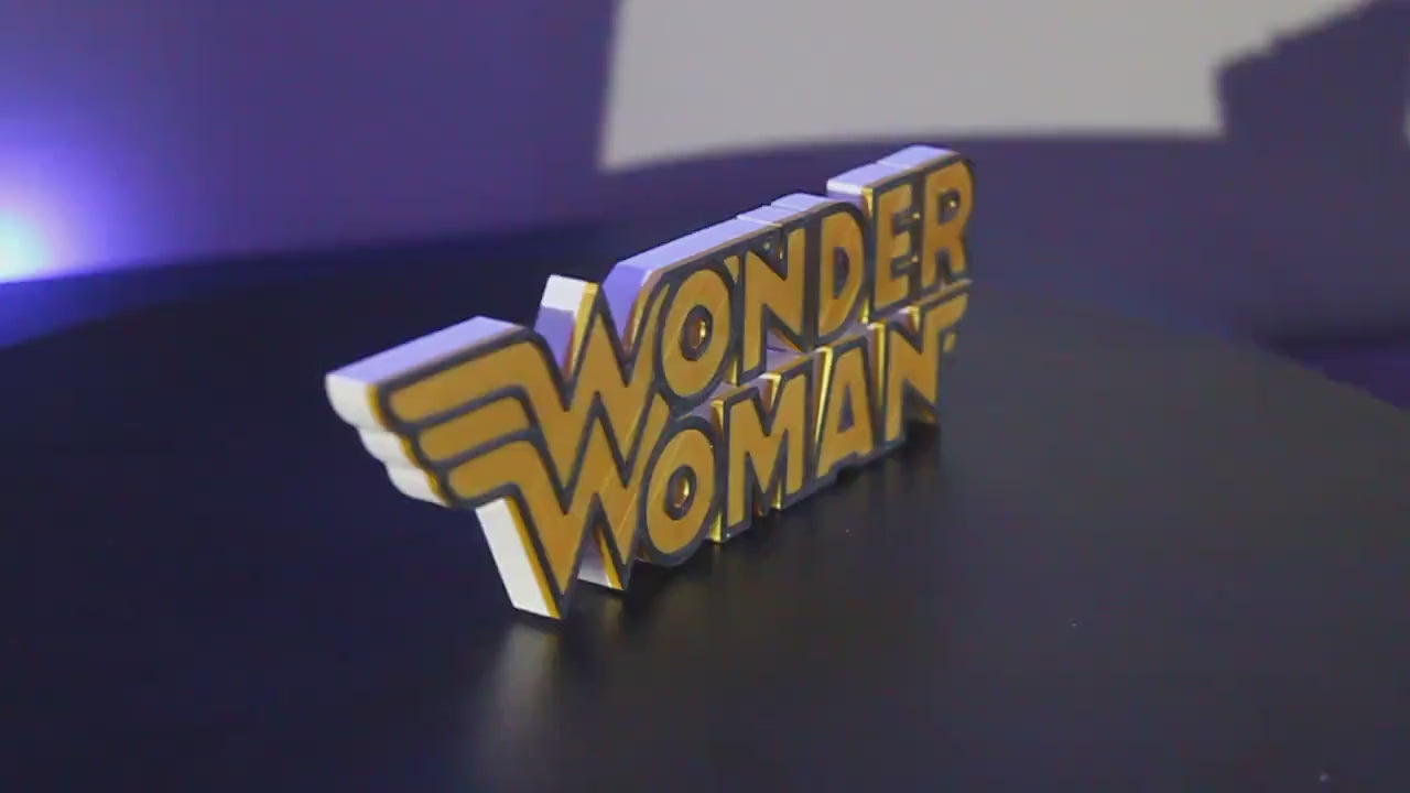 Wonder Woman 3D printed Logo Sign Wall Desk Shelf Art – WindyCity3D