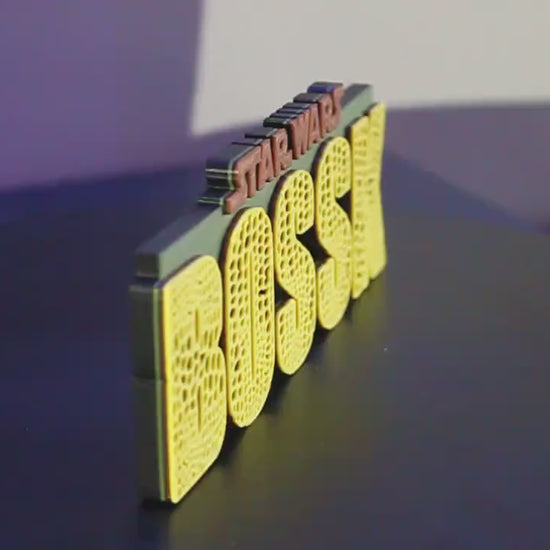 Bossk 3D printed Comic Logo Art