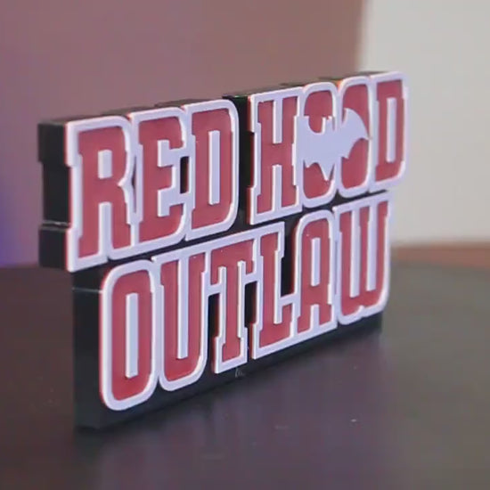 Red Hood Outlaw 3D printed Comic Logo Art