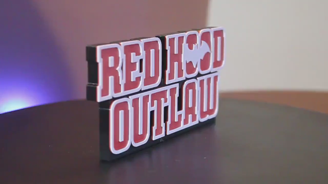 Red Hood Outlaw 3D printed Comic Logo Art