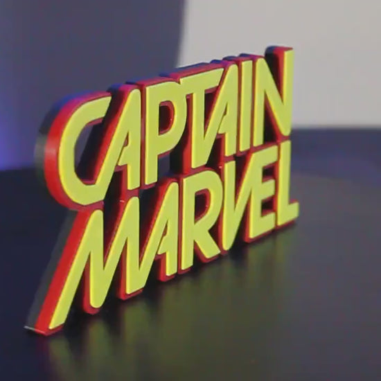 Captain Marvel 3D printed Comic Logo Art