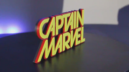 Captain Marvel 3D printed Comic Logo Art