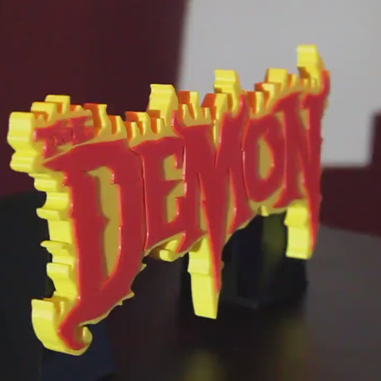 Demon 3D printed Comic Logo Art