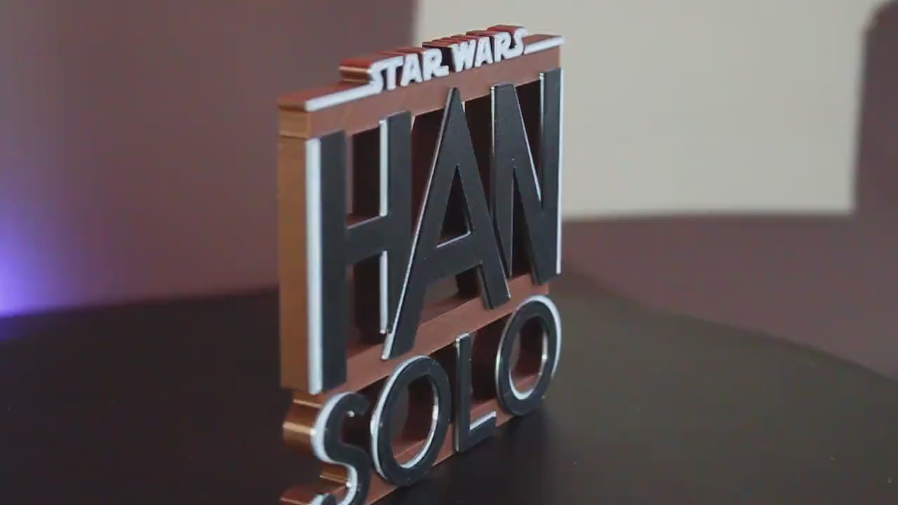 Han Solo 3D printed Logo Art