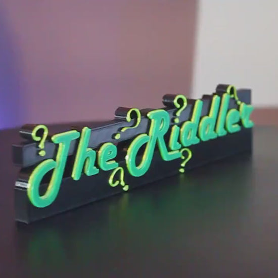 Riddler 3D printed Comic Logo Art