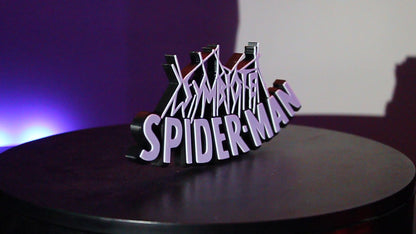 Symbiote Spider-Man 3D printed Logo Sign Wall Desk Shelf Art