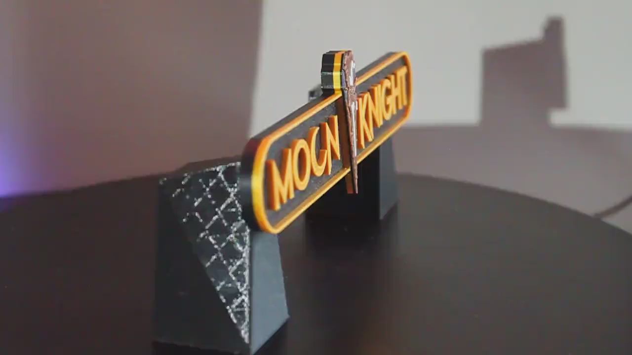 Moon Knight 3D printed Comic Logo Art