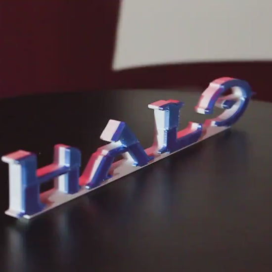 Halo, Combat Evolved Font 3D printed Logo Art