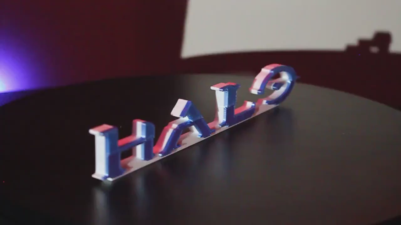 Halo, Combat Evolved Font 3D printed Logo Art