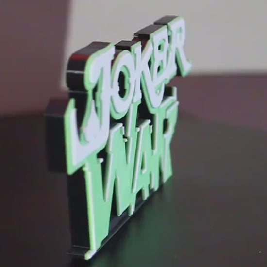 Joker War 3D printed Comic Logo Art