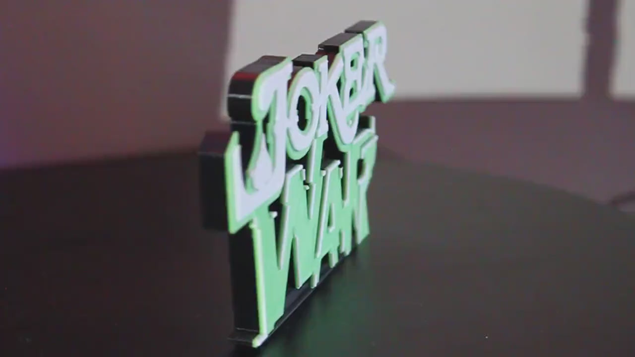 Joker War 3D printed Comic Logo Art