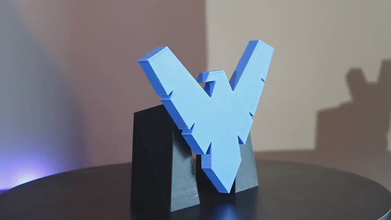 Nightwing 3D printed Comic Logo Art