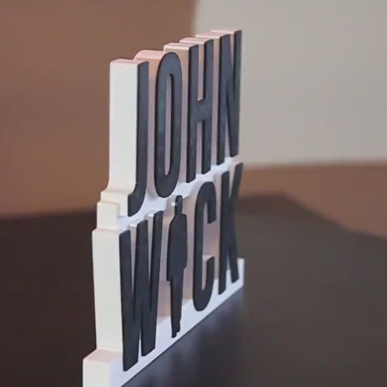 John Wick Movie 3D Printed Logo