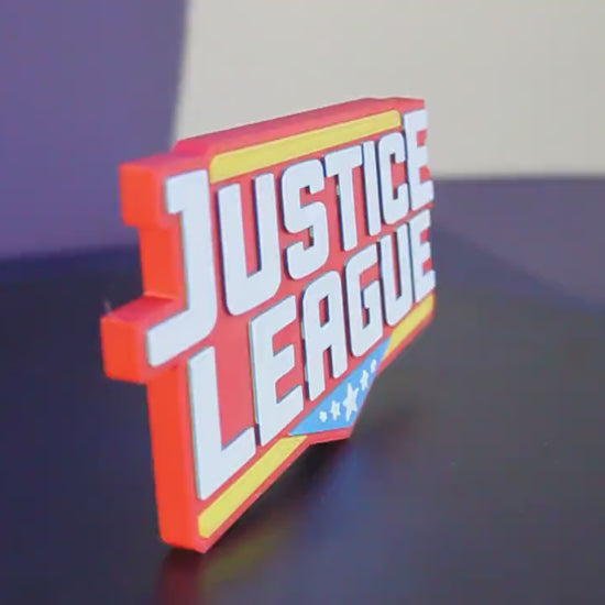 Justice league 3D printed Comic Logo Art