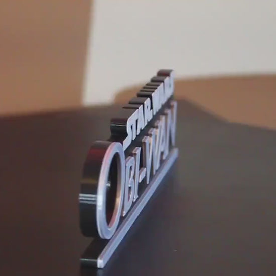 Obi-Wan 3D printed Comic Logo Art