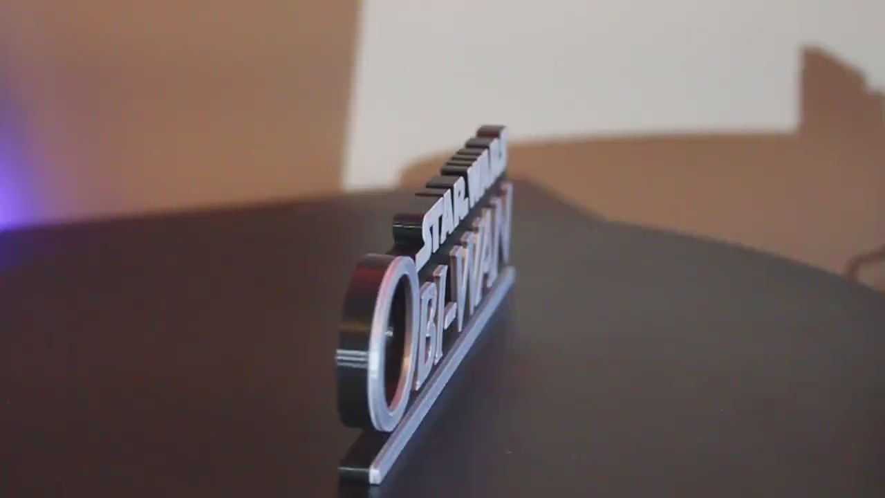 Obi-Wan 3D printed Comic Logo Art