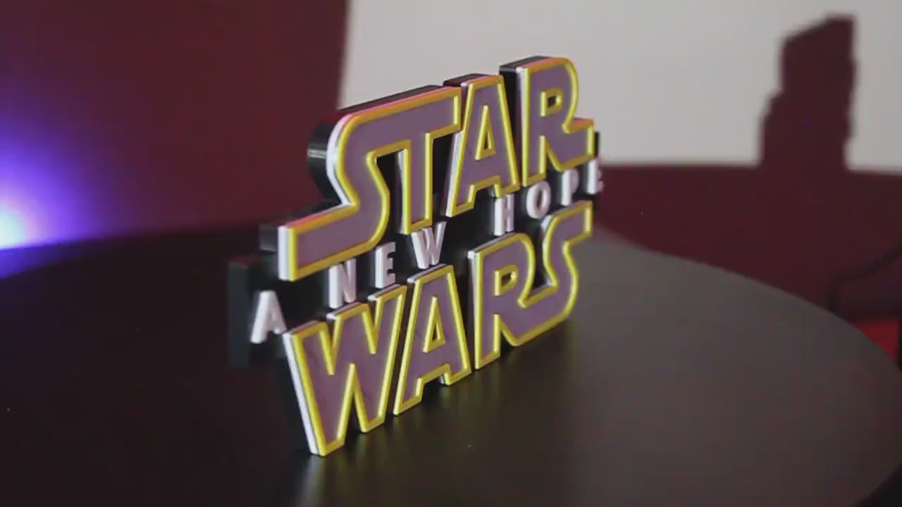 Star Wars A New Hope 3D printed Logo Art