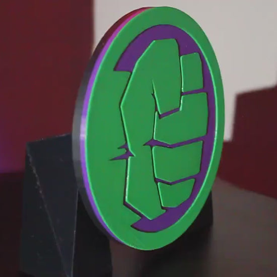 Hulk 3D printed Comic Logo Art