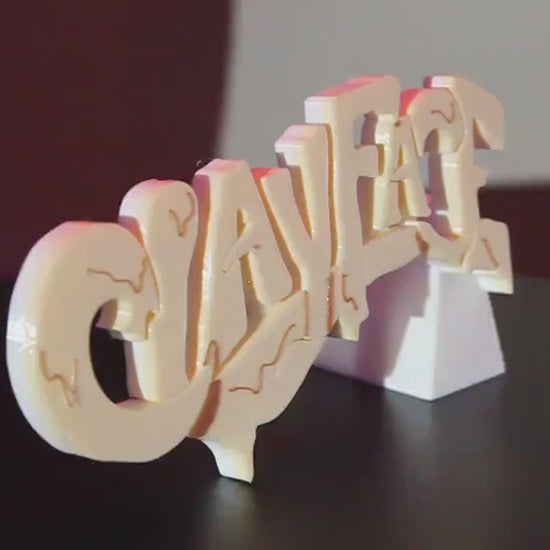 Clayface 3D printed Comic Logo Art