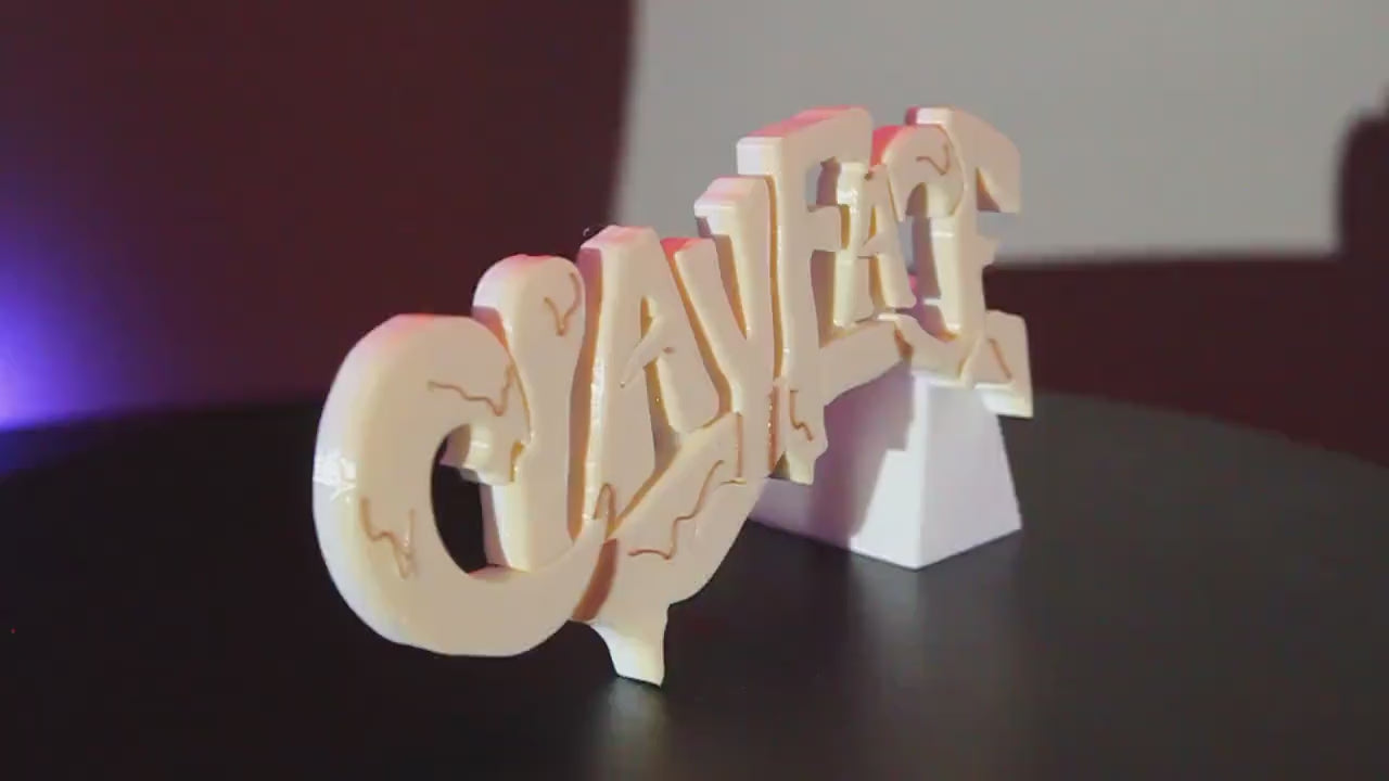 Clayface 3D printed Comic Logo Art