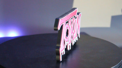 Toxin 3D printed Logo Sign Wall Desk Shelf Art