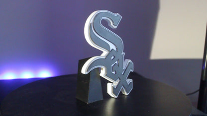 Chicago White Sox, MLB 3D printed Logo Sign Wall Desk Shelf Art