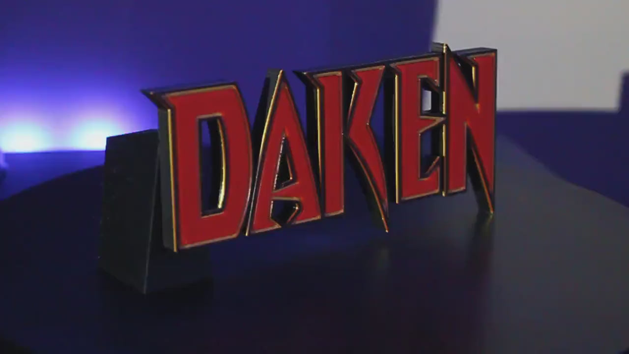 Daken 3D printed Comic Logo Art