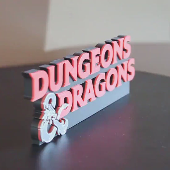 Dungeons & Dragons 3D printed Logo Art