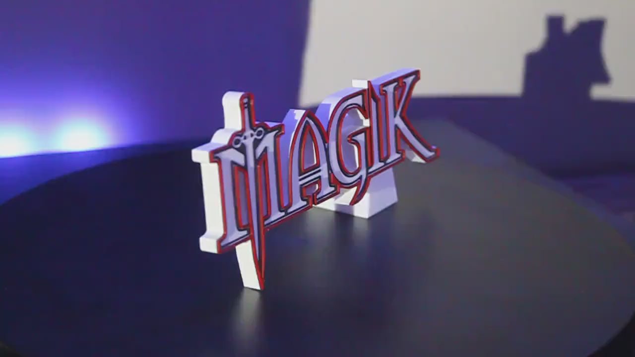 Magik 3D printed Comic Logo Art