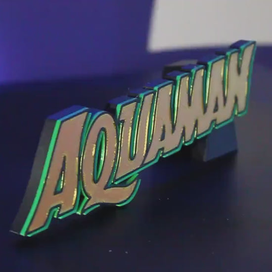 Aquaman 3D printed Comic Logo Art