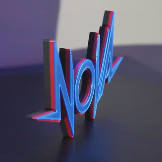 Nova 3D printed Comic Logo Art