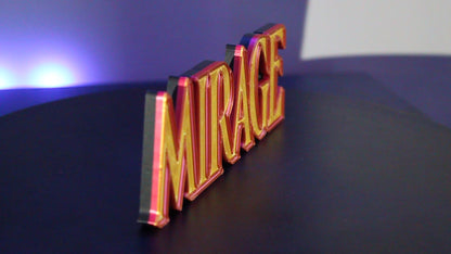 Mirage 3D printed Logo Sign Wall Desk Shelf Art