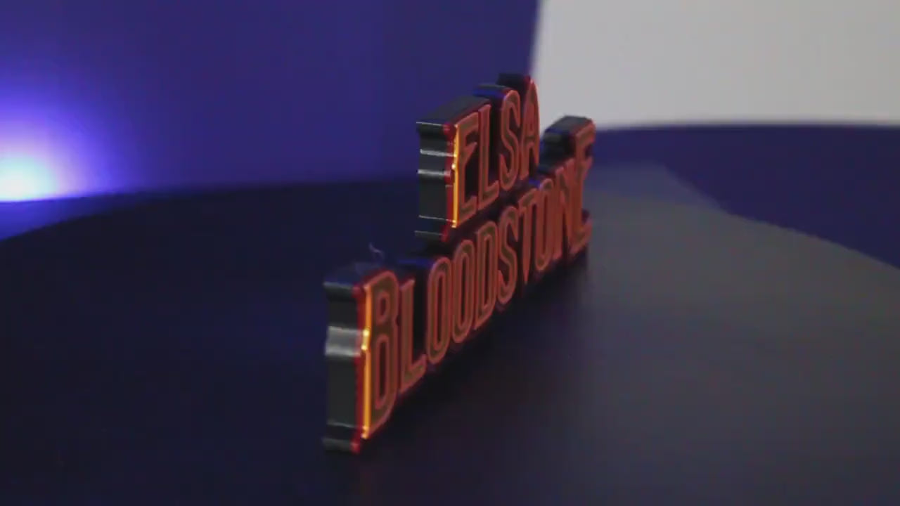 Elsa Bloodstone 3D printed Comic Logo Art