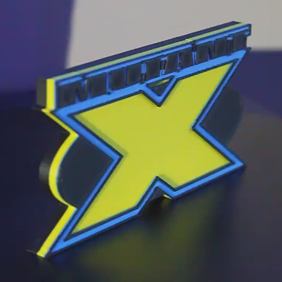 Mutant X 3D printed Comic Logo Art