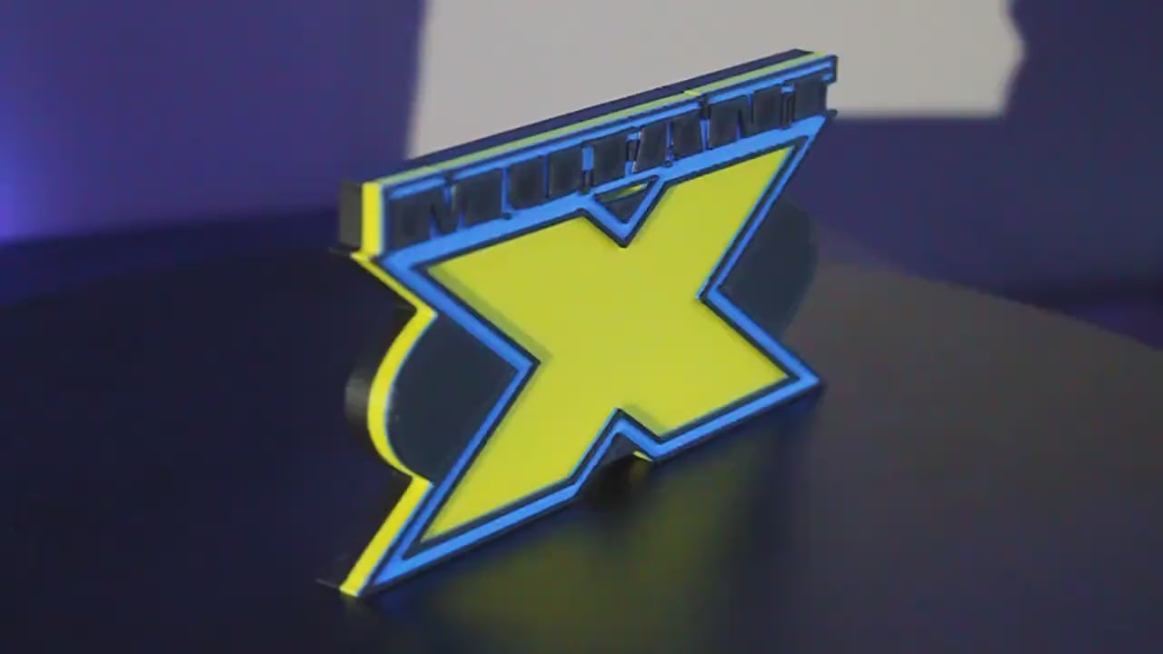 Mutant X 3D printed Comic Logo Art