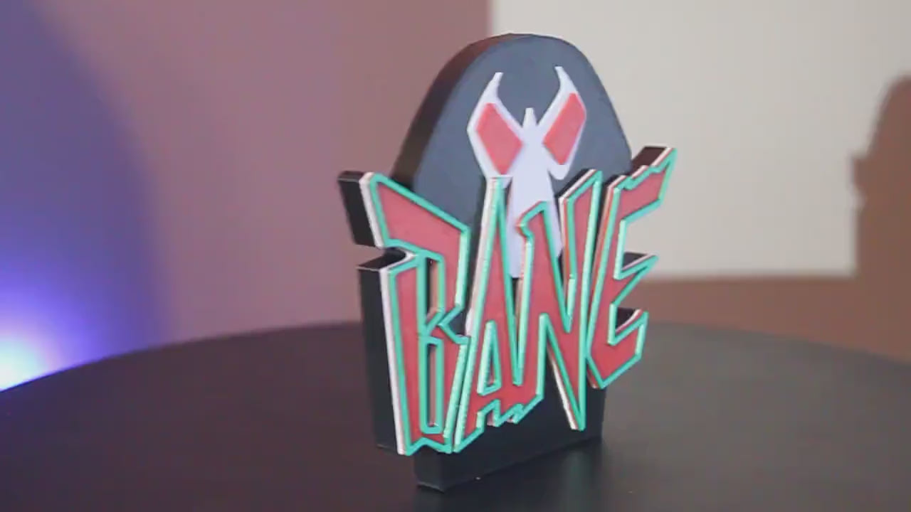 Bane 3D printed Comic Logo Art